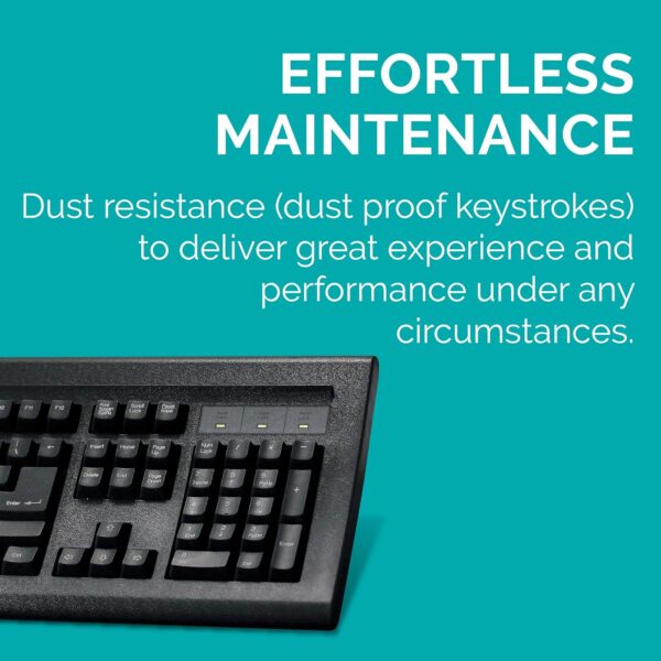 TVS ELECTRONICS Gold Prime Mechanical Wired Keyboard | Dustproof Key switches | Guaranteed 50 Million keystrokes | 1.5 Meter USB Cable, USB Gold Keyboard (Black) - Image 8