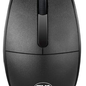 TVS ELECTRONICS Champ M120 Wired Optical Mouse with 1200 DPI Resolutions | 3 Handy Buttons with 1.5 Million Durable Clicks | Fast Moving Scroll Wheel, Plug and Play USB Mouse for Windows/Mac