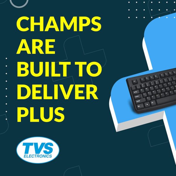 TVS ELECTRONICS Champ Plus Wired Keyboard, Guaranteed 10 Million Keystrokes for Durable Usage, Laser Etched, Bright & Bold Key Characters, 1.5 Meter USB Cable - Image 4